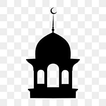 Mosque Painting Silhouette PNG Free Mosque Vector Ramadhan Shillouete