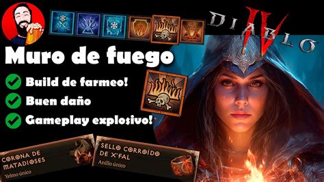 Diablo Iv Temporada Gu A Hechicera Muro De Fuego Especial Para