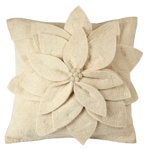 The Spectacular Ever Blooming 3d Cream Flower On This Pillow Showcases