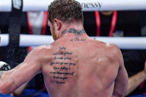 Boxing What Does Canelo Alvarez S Back Tattoo Mean Marca