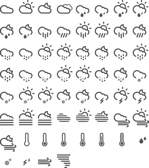 Weather Icon Font At Collection Of Weather Icon Font