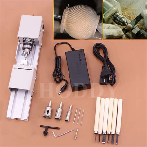 DC 24V 96W Mini Lathe Beads Machine Woodwork DIY Lathe Standard Set