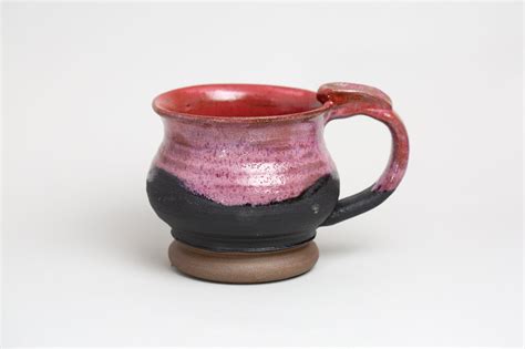 Large Soup Mug Red And Lava Etsy