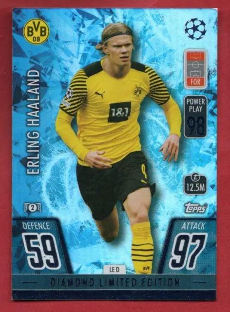 ERLING HAALAND MATCH Attax 2021 22 Diamond Limited Edition LE D EUR 5