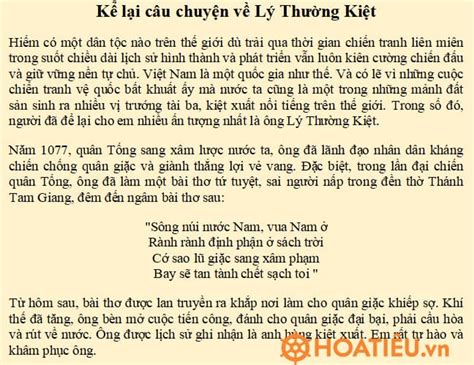 Siêu hay Viết bài văn kể lại câu chuyện về một nhân vật lịch sử mà em