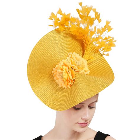 Chapeau De Paille Jaune Pour Cocktail Disque Fascinateur Millery