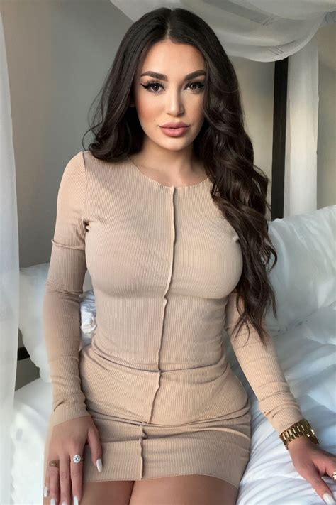 Afternoon Chill Ribbed Mini Dress Nude Fashion Nova Dresses Fashion Nova