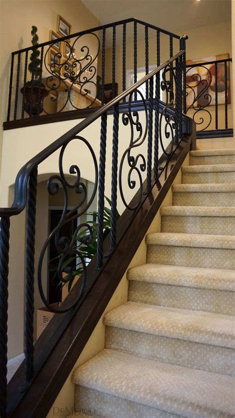 Nadia Valencia Ca Wrought Iron Stair Railing Wrought Iron Staircase Iron Stair Railing