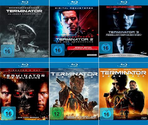 Terminator 1 2 3 4 5 6 Uncut Editon 6 Blu Ray Set Amazon Co