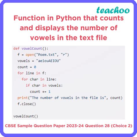 Write A Function VowelCount In Python That Counts And Displays