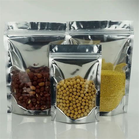 Wholesale Clear Reclosable Stand Up Translucent Aluminum Ziplock