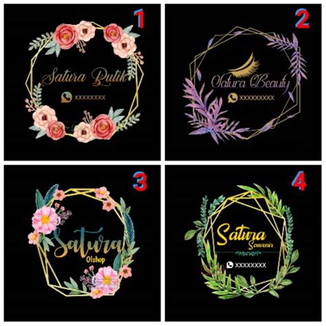 Floral Logo Olshop Kosong Aesthetic