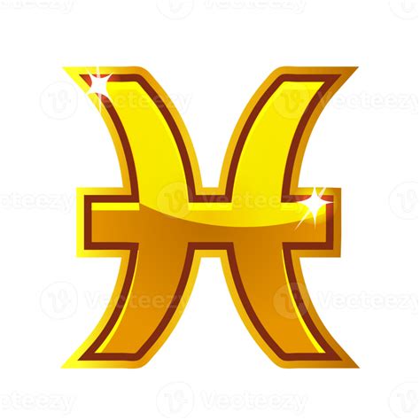 Golden Zodiac Pisces Astrology Sign 19550808 PNG