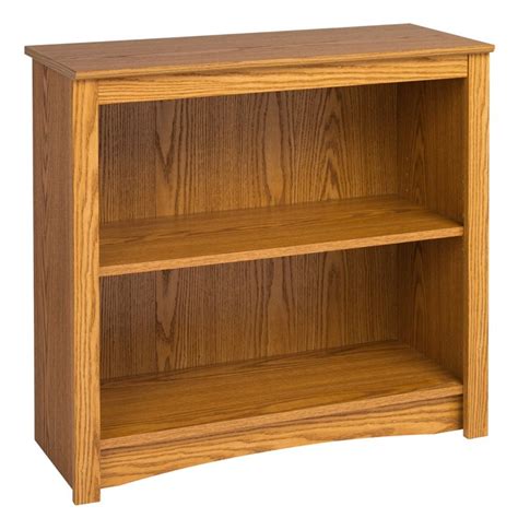 Prepac Sonoma 2 Shelf Wood Bookcase In Oak Odl 3229