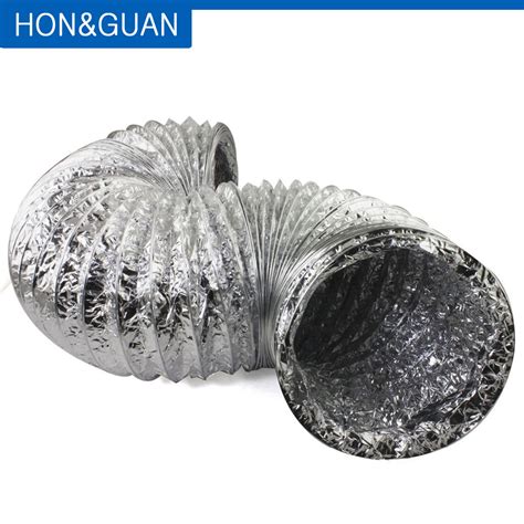 100mm 150mm Flexible Double Aluminium Foil Ducting Hose For Inline Duct