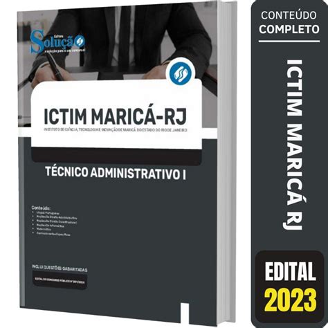 Apostila Ictim Maric Rj T Cnico Administrativo Solu O Cursos E