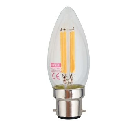 Eurolux 4 W Candle Led Filament Lamp Bcb22 Ww Makro