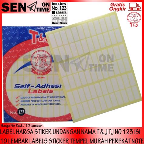 Jual LABEL UNDANGAN TJ STIKER NAMA LABELS STICKER TEMPEL MURAH HARGA T