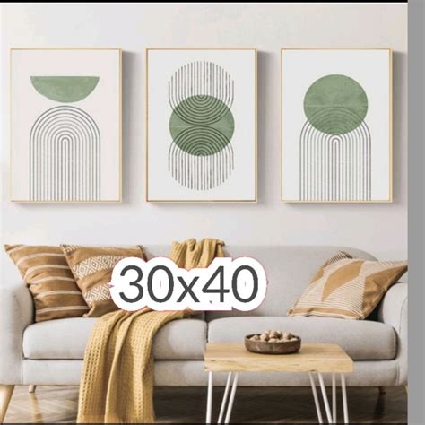 Quadro Decorativo Pe As X Geom Trico Verde Moderno Decora O Para