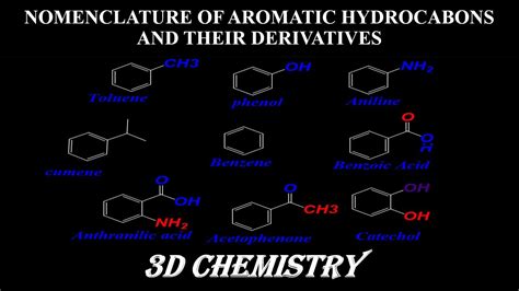 Iupac Nomenclature Naming Of Aromatic Compounds Benzene Ring