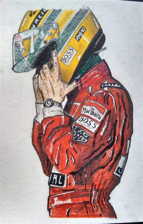 Ayrton Senna Art Cars F1 Art Art Drawings Simple