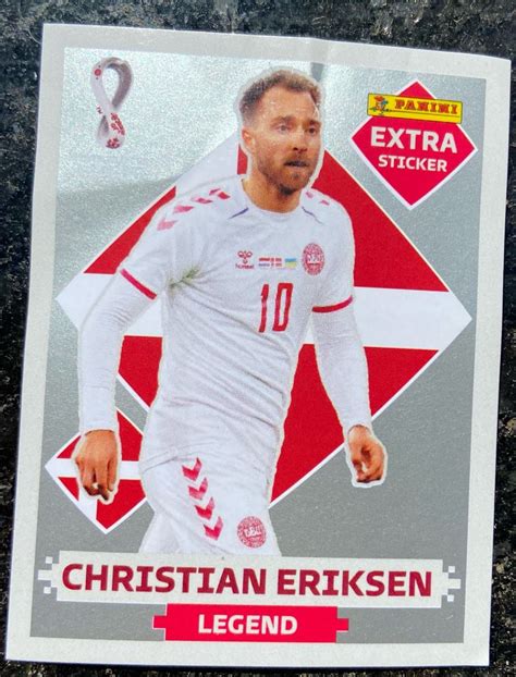 Figurinha Legend Christian Eriksen Prata Copa Roupa Esportiva