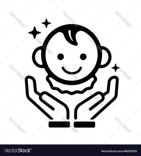 Baby Care Child Care Icon Royalty Free Vector Image