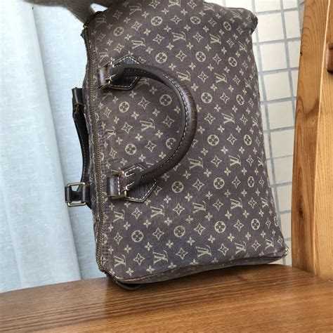 Lv Louis Vuitton Monogram Mini Lin Speedy Handbag Boston Bag