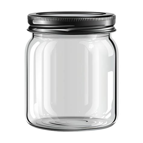 Ai Generated Empty Glass Jar Isolated On Transparent Background