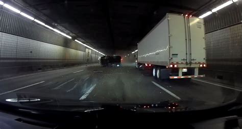 All Lanes Reopen In O’neill Tunnel On 93 North After Dump Truck Overturned Spilled Gravel