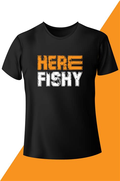 Here Fishy T Shirt Design Masterbundles