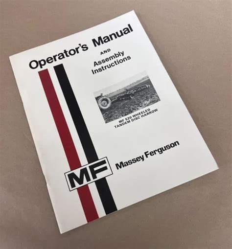 MASSEY FERGUSON MF 520 Wheeled Disc Tandem Harrow Operators Manual