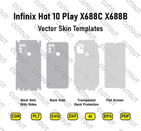Infinix Hot 10 Play X688C X688B Vector Skin Cut Files