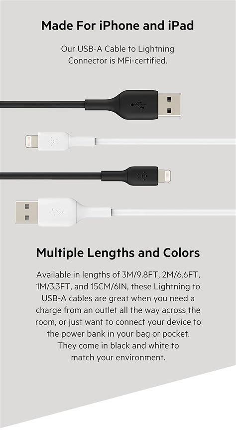 Buy Belkin Boost Charge Lightning To Usb Type A Cable Feet Black