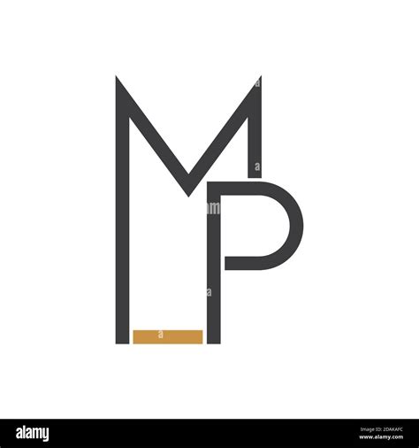 Initial Letter Mp Logo Or Pm Logo Vector Design Template Stock Vector