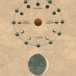 Moon Phases and Earthshine Astronomy Print to Frame - Etsy