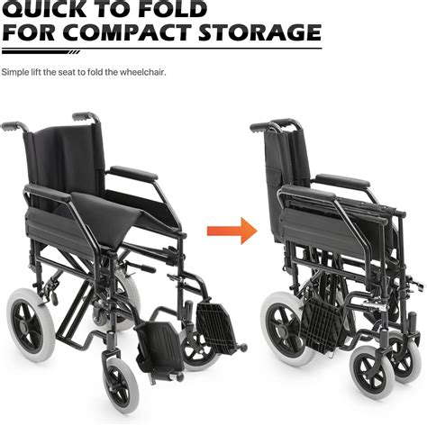 MoNiBloom Folding Lightweight Wheelchair Portable User Friendly Wheel