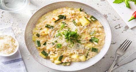 Risotto Met Courgette En Buffelmozzarella Recept Hellofresh Recept