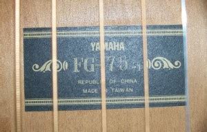 Fg Labels Yamaha Guitars