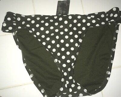 Womans Mossimo Green Polka Dot Bikini Bottom Size M New Ebay