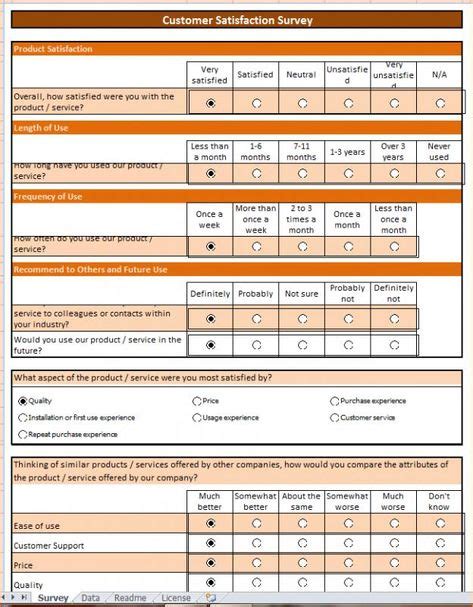 Excel Survey Template Survey Template Survey Form Sample Resume