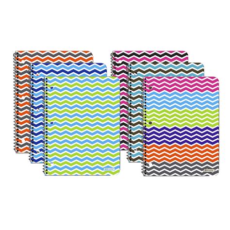 Bazic College Ruled 70 Ct 1 Subject Chevron Spiral Notebook