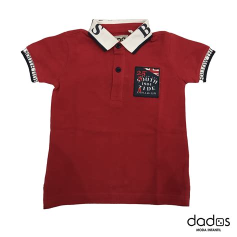 IDO Polo niño manga corta rojo Dados moda infantil