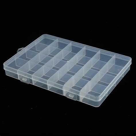 24 Grids Clear Plastic Organizer Box Container Craft Storage With