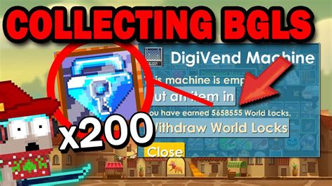 TOP 3 BIGGEST VEND BGL COLLECTION IN GROWTOPIA 2023 TONS BGL Ft