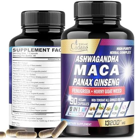 Amazon Maca Root Mg Ashwagandha Mg Panax Ginseng Mg