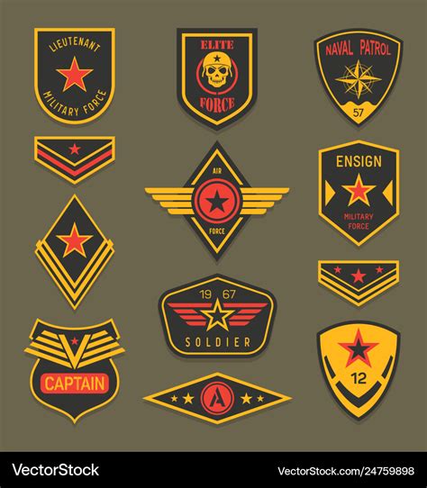 Military Insignia Or Army Badge American Soldier Vector Image