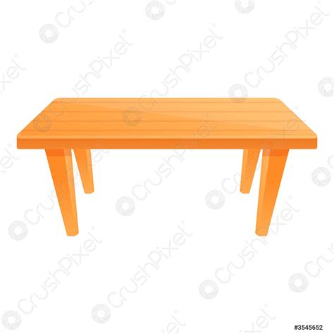 Salón Icono De Mesa De Madera Estilo De Dibujos Vector De Valores