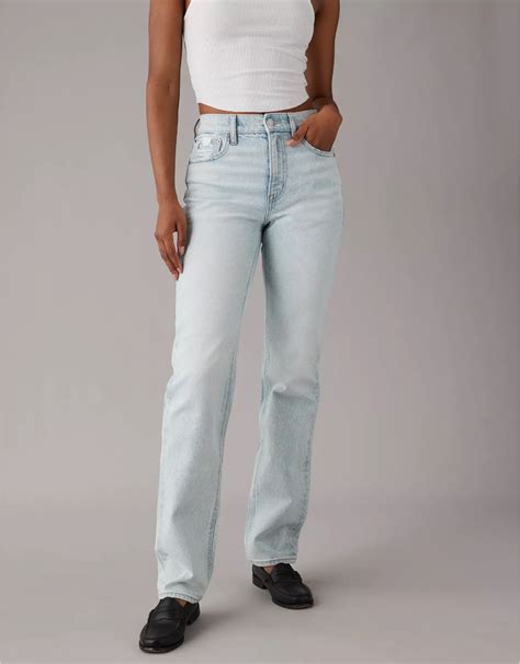 Ae Stretch Super High Waisted Straight Jean