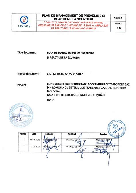 PDF PLAN DE MANAGEMENT DE PREVENIRE SI Editia 1 PLAN DE MANAGEMENT